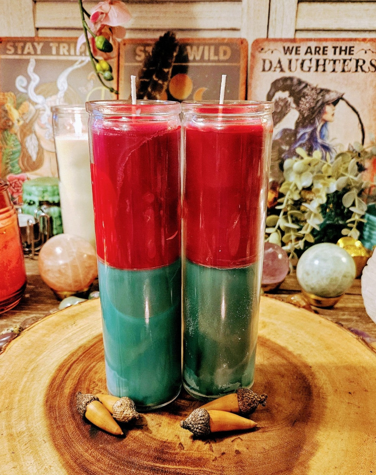 Blockbuster & Road Opener Candle Ritual (7-Day Two-Color Hand-Poured) Break Through Obstacles & Open Clear Paths to Opportunity and Success