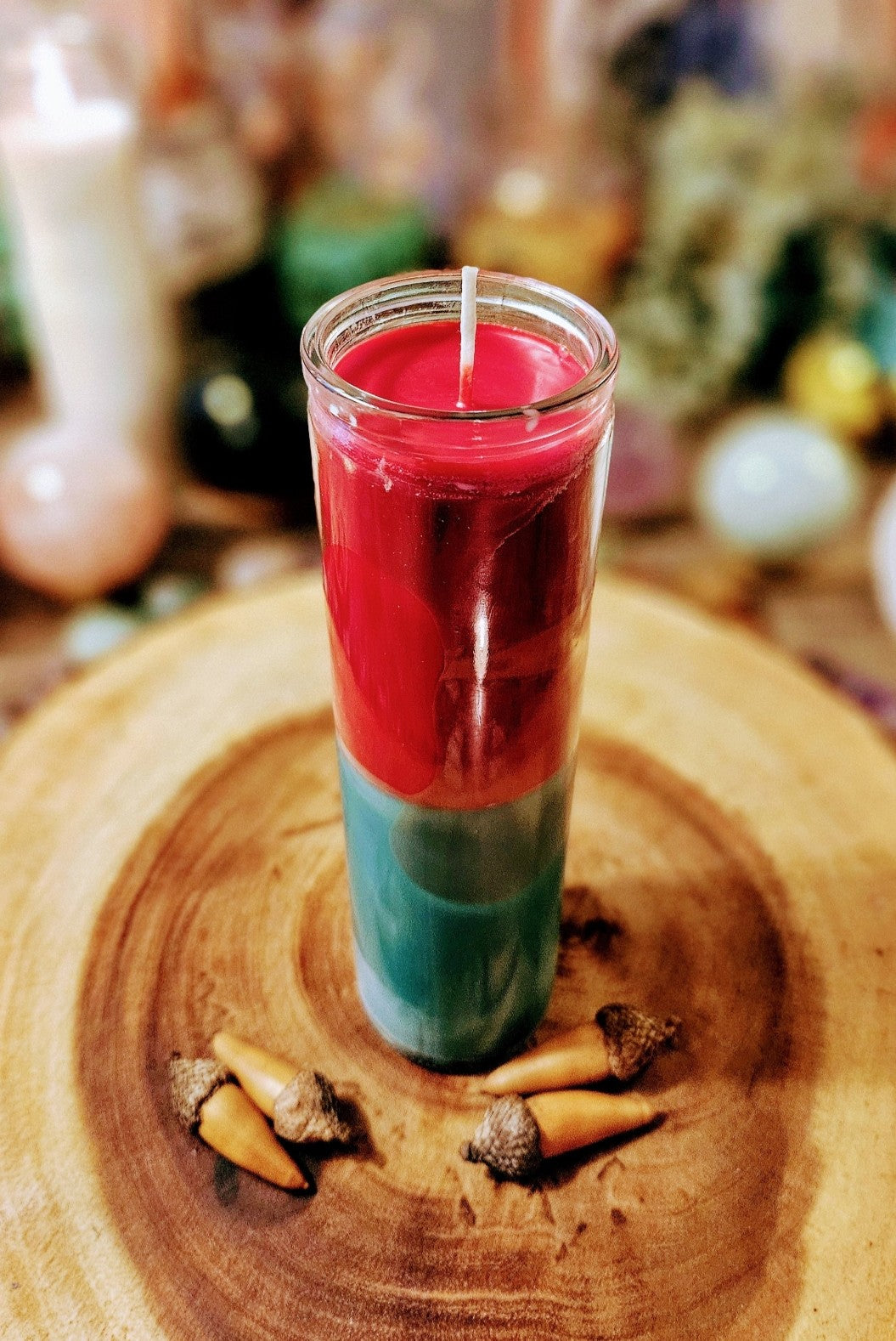 Blockbuster & Road Opener Candle Ritual (7-Day Two-Color Hand-Poured) Break Through Obstacles & Open Clear Paths to Opportunity and Success
