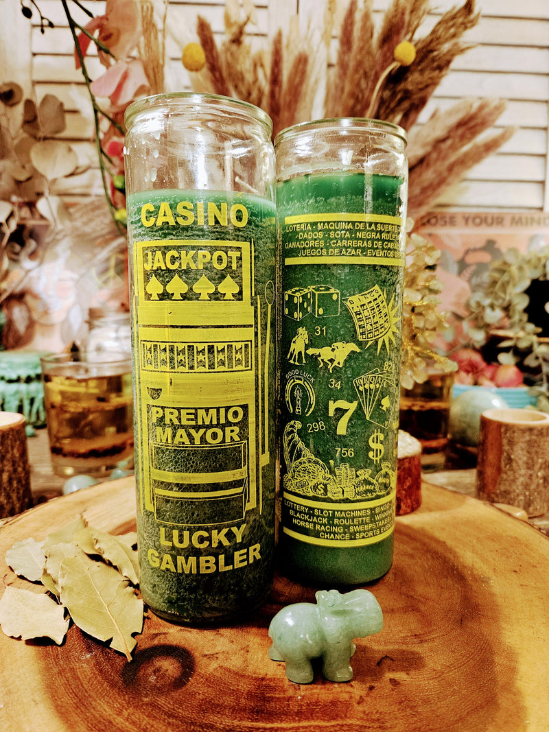 Lucky Gambler 7 Day Candle Service-Intended to enhance luck and success in games of chance and financial ventures.