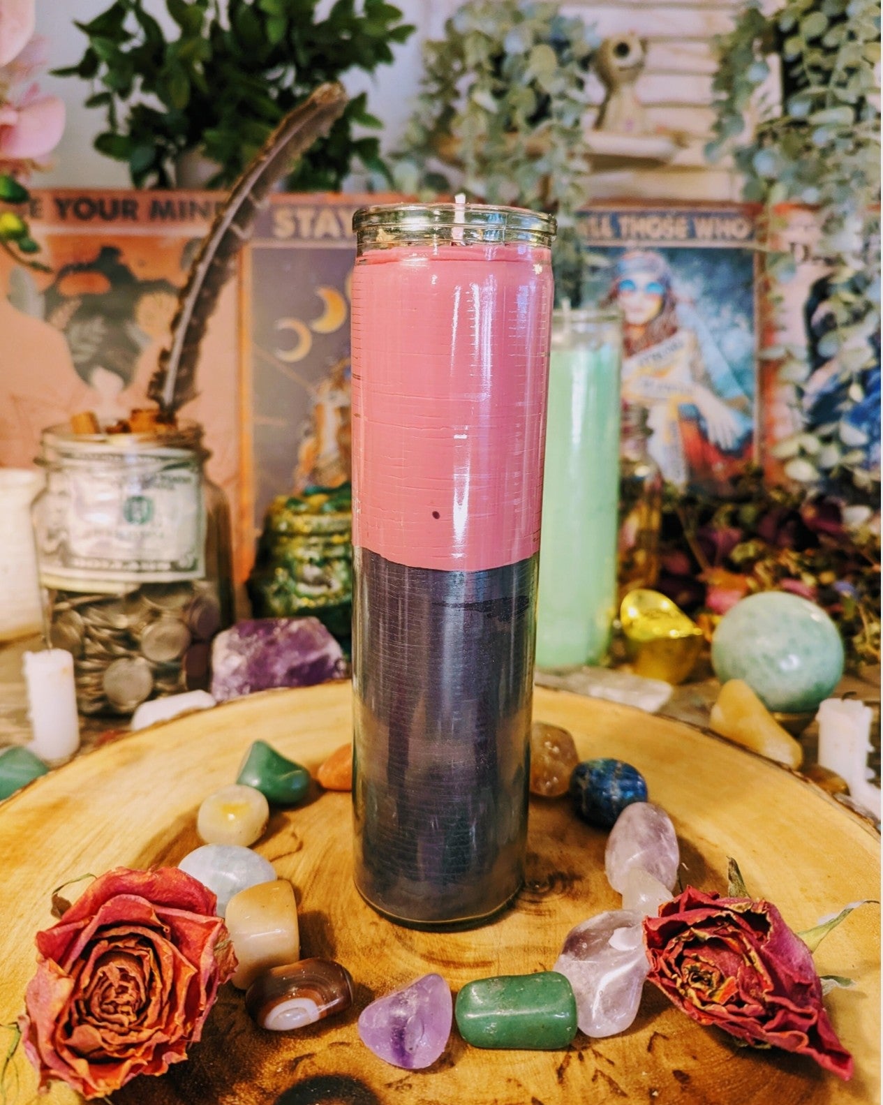Banish Negativity & Reversal Candle Ritual (7-Day Two-Color Hand-Poured) Remove Harmful Energy, Clear Attachments & Strengthen Protection