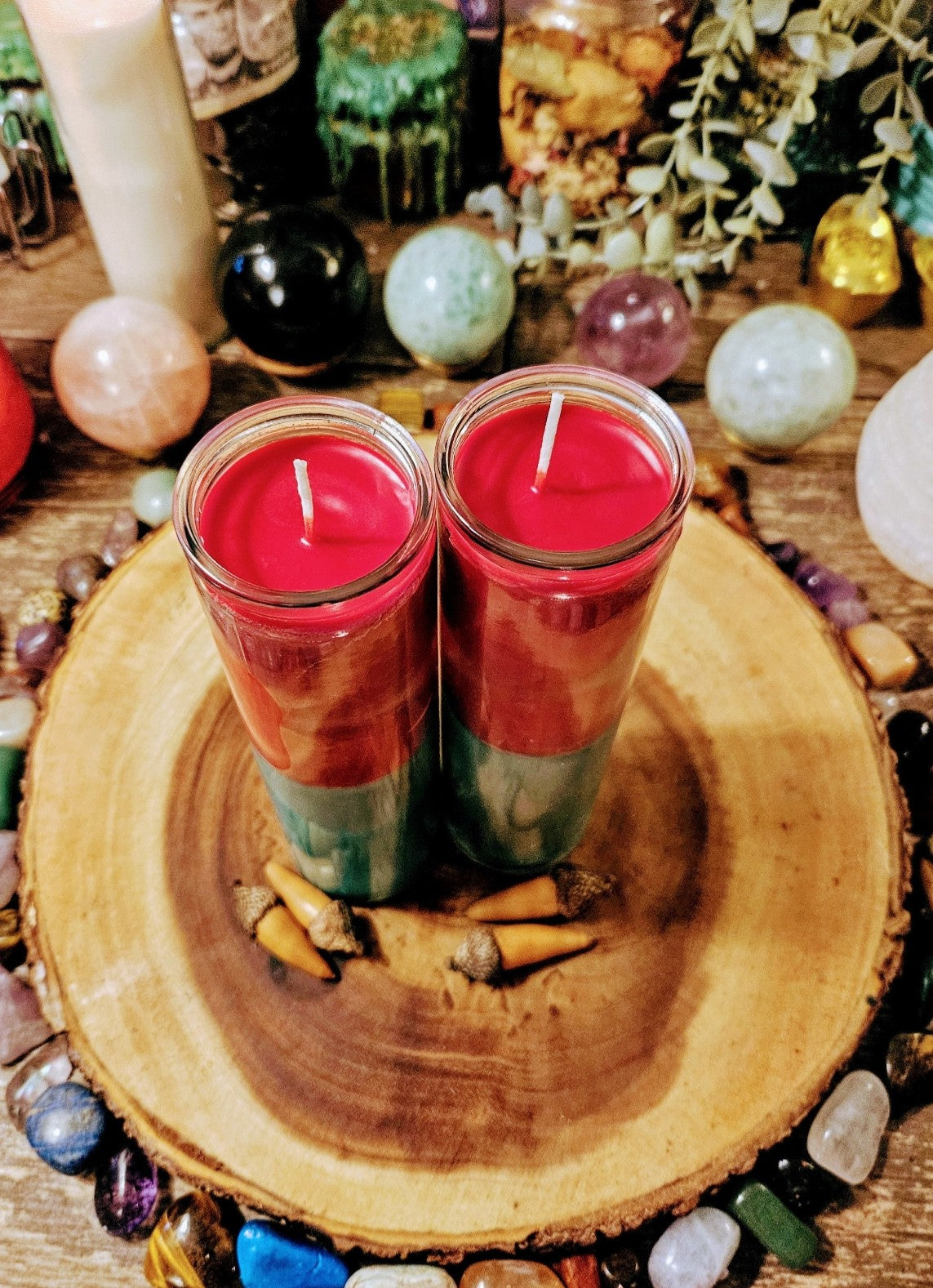 Blockbuster & Road Opener Candle Ritual (7-Day Two-Color Hand-Poured) Break Through Obstacles & Open Clear Paths to Opportunity and Success