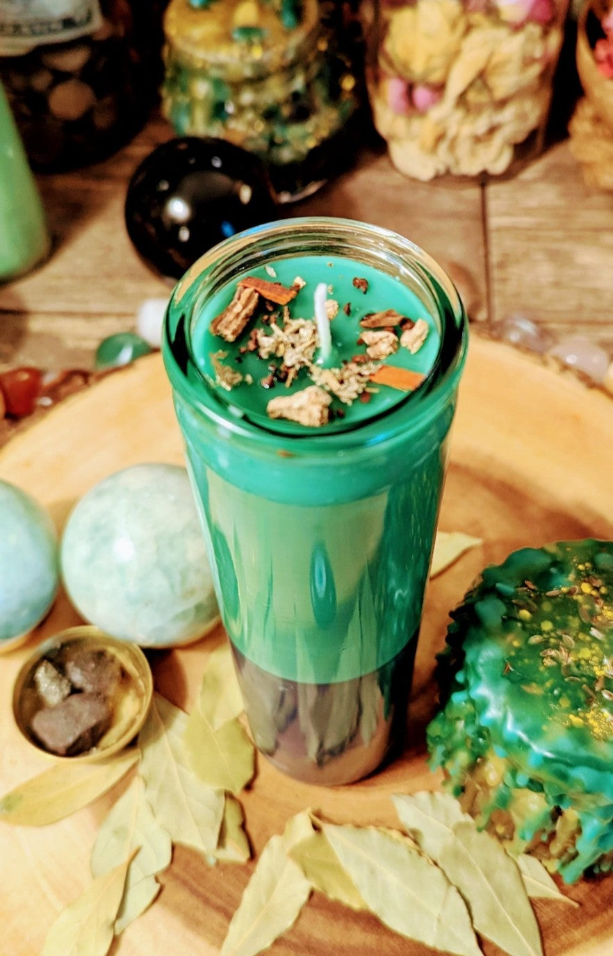 Money Uncrossing Candle Ritual (7-Day Hand-Poured) — Remove Financial Blocks & Restore Prosperity Flow