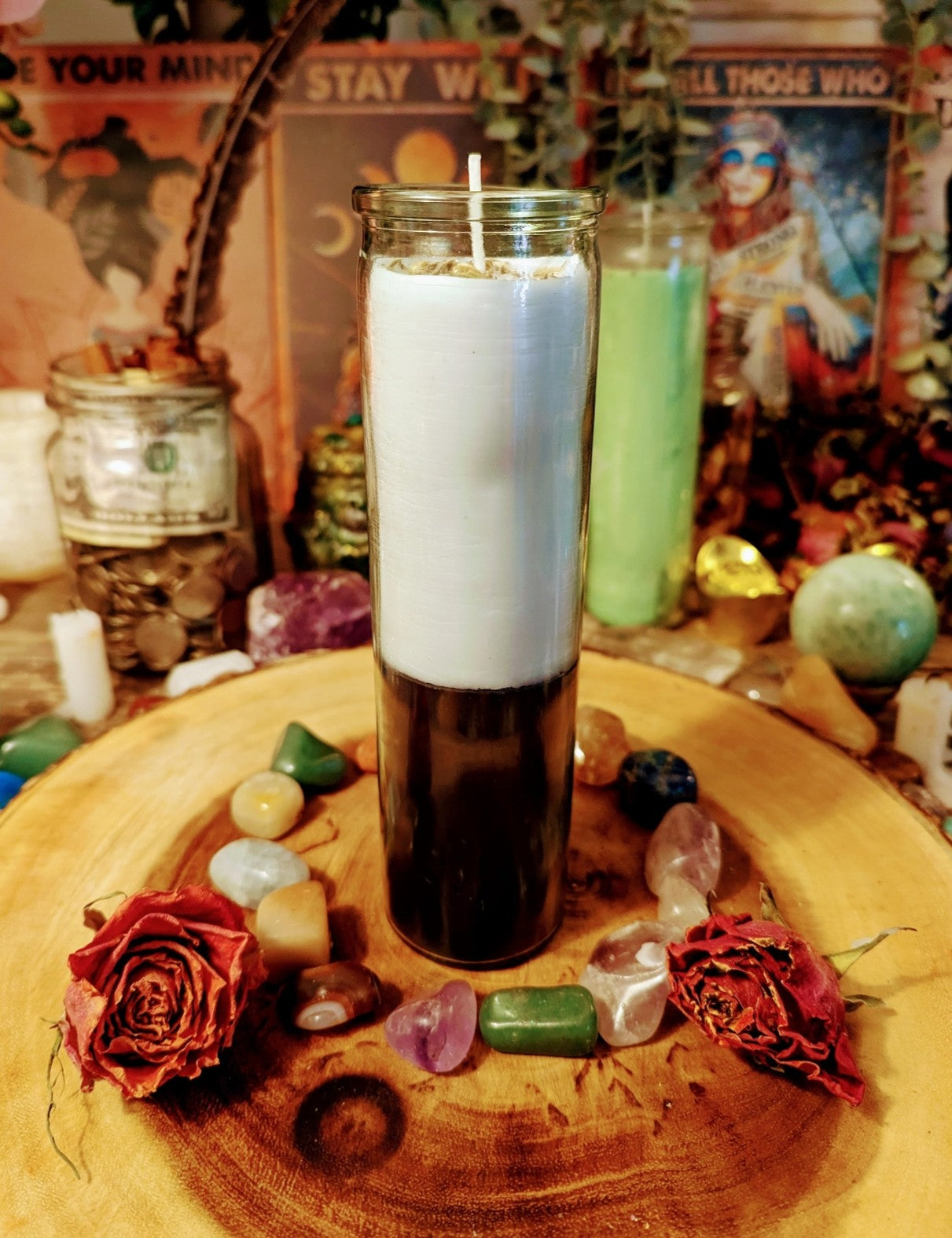 Banish Negativity & Reversal Candle Ritual (7-Day Two-Color Hand-Poured) Remove Harmful Energy, Clear Attachments & Strengthen Protection