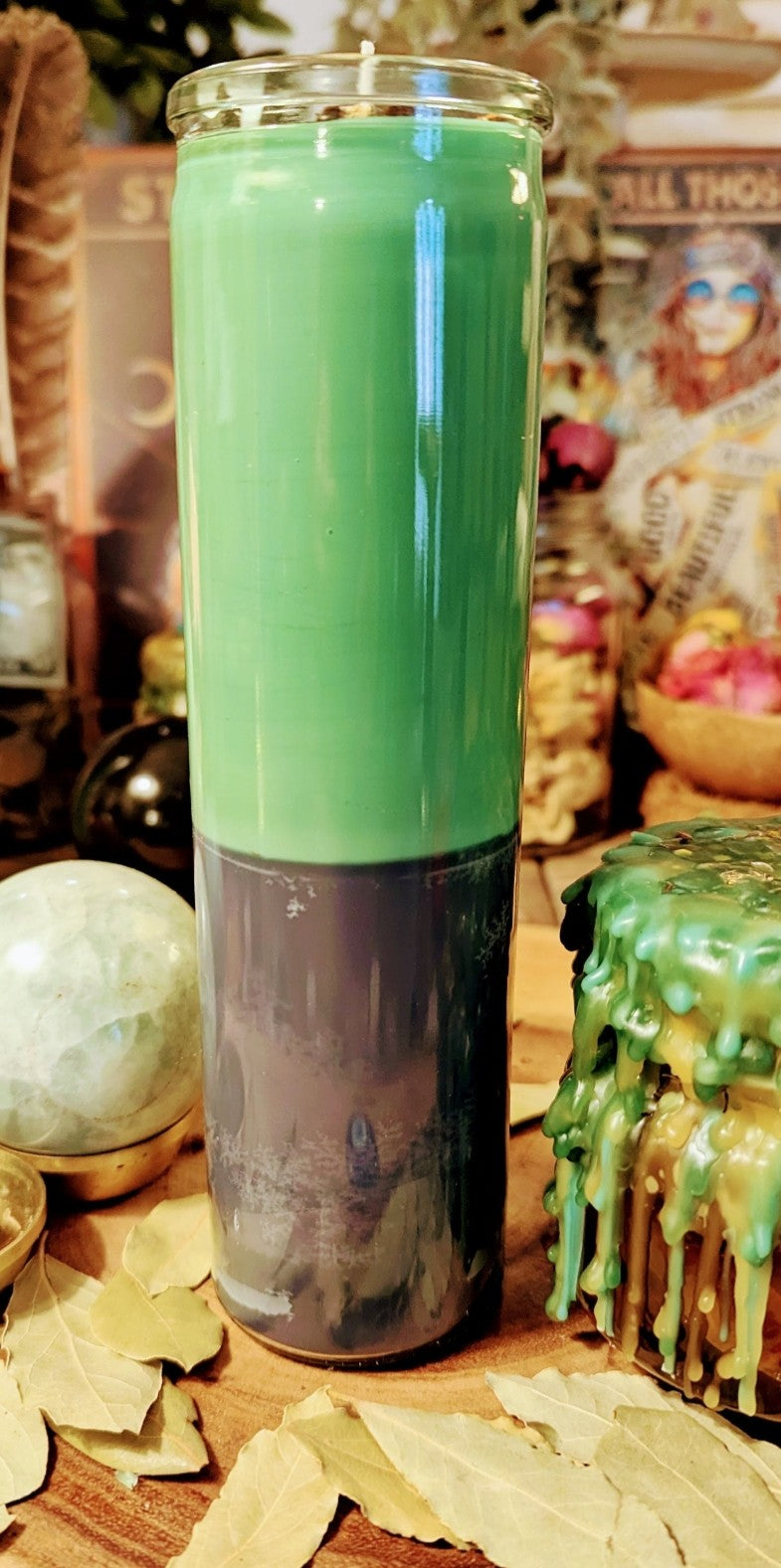 Banish Negativity & Reversal Candle Ritual (7-Day Two-Color Hand-Poured) Remove Harmful Energy, Clear Attachments & Strengthen Protection